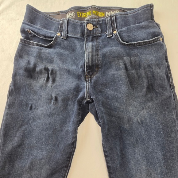 Lee Extreme Motion MVP Straight Fit Tapered Leg Jeans Mens 32x32 Blue 102018224 - Picture 2 of 8